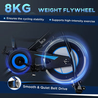 
              HOMCOM 8kg Flywheel Stationary Exercise Bike Indoor Cycling Cardio Workout Bike
            