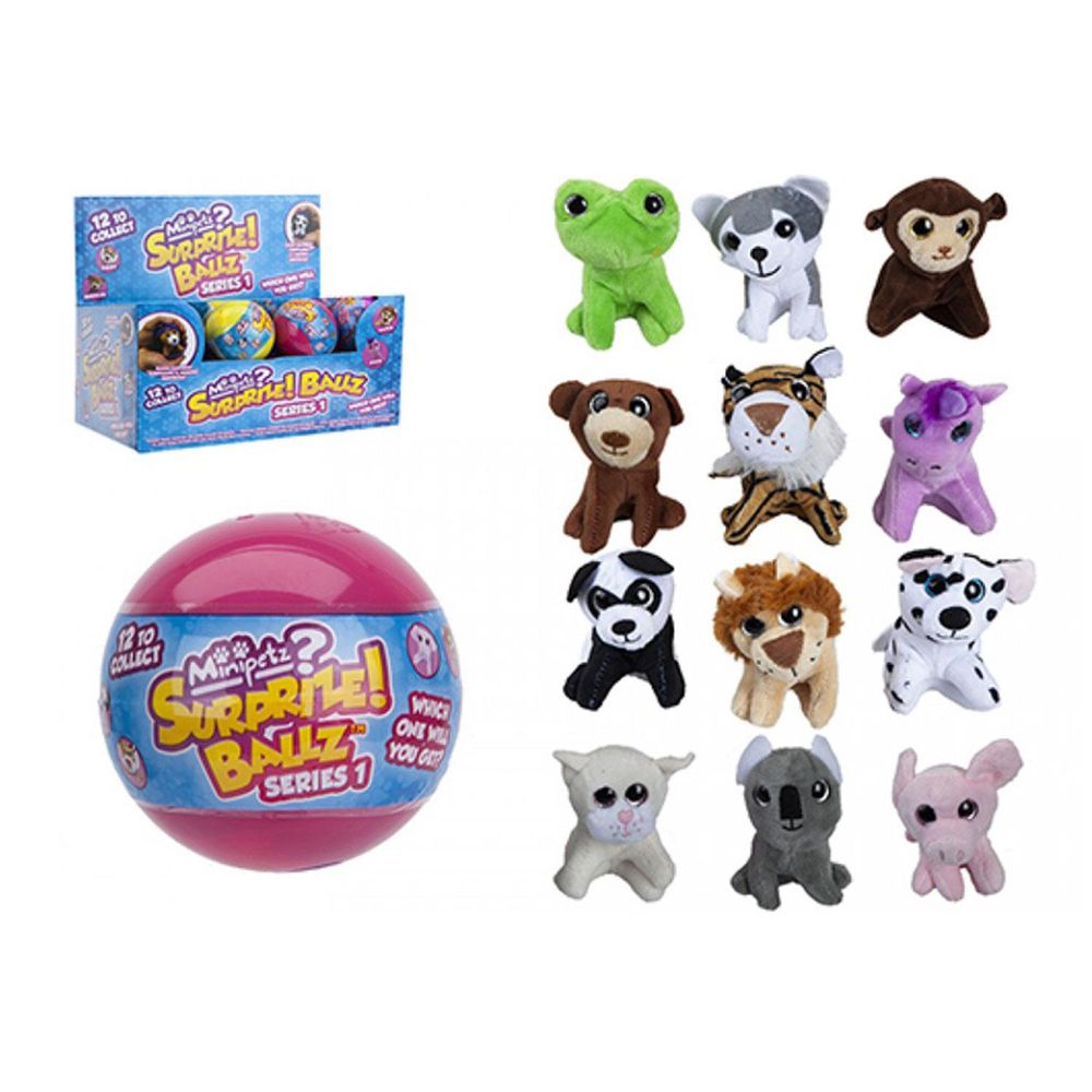 PMS Minipetz Mini Animal Surprise Balls Series 1 With 12 Assorted Minipet