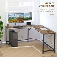 HOMCOM Corner L-Shape Computer Desk Gaming PC Workstation for Home Office