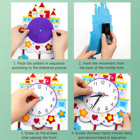 
              Kids DIY Cartoon Wall Clock Toys Non-woven Cloth Children Cognition Clocks Kindergarten Teaching Aid Toys Children's Gifts
            