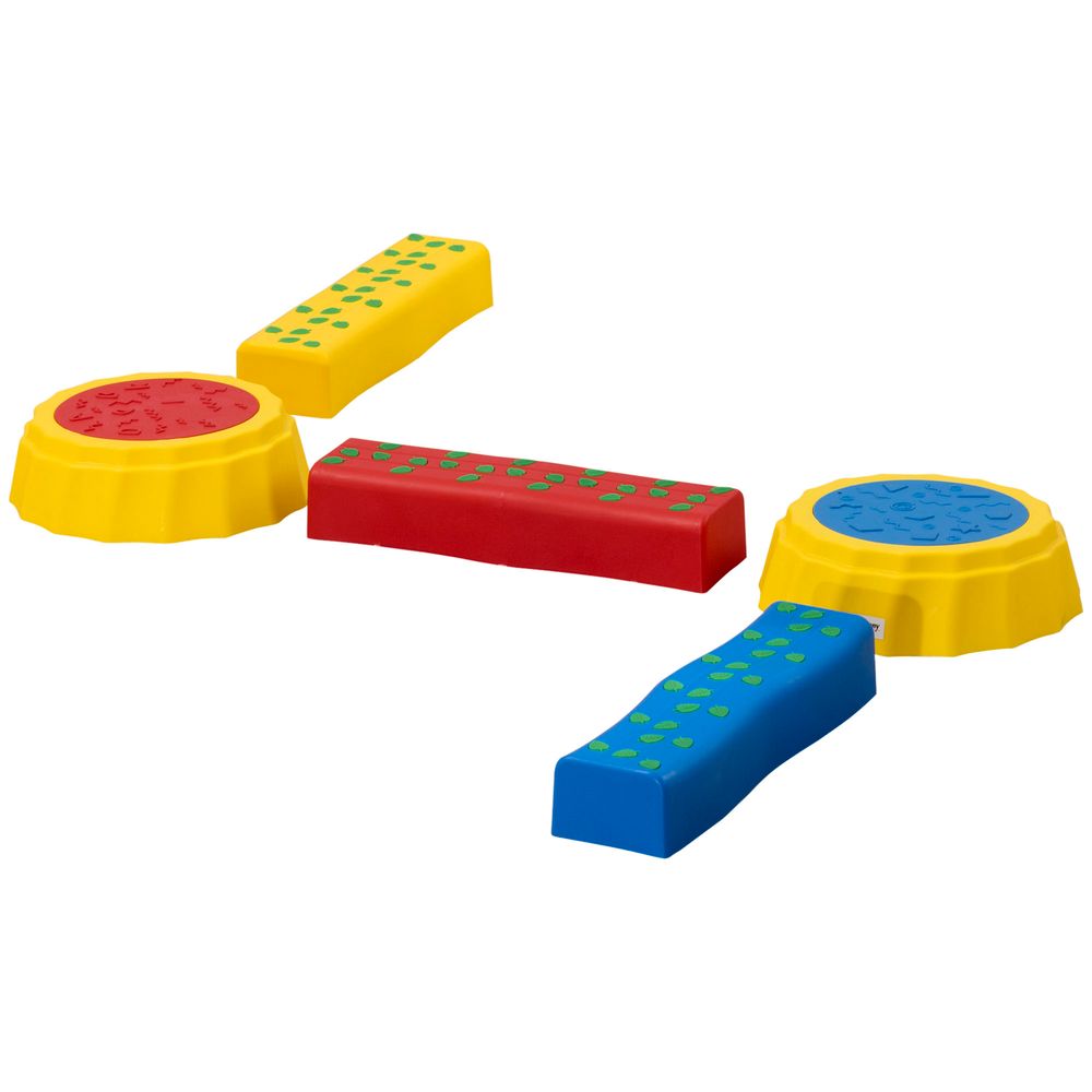 Outsunny 5 PCS Kids Stepping Stones Balance Beam Non-Slip Surface and Bottom