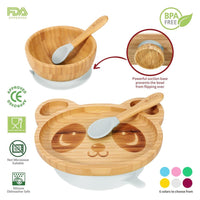 
              VINSANI BAMBOO PANDA BABY PLATE BOWL & SPOON SET
            