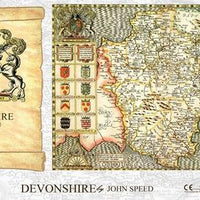 Devon Historical Map 1000 Piece Jigsaw Puzzle (1610)
