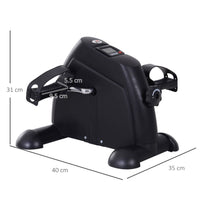 
              Mini Exercise Bike Portable Pedal Manual Machine Indoor Fitness Black HOMCOM
            