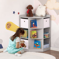 
              HOMCOM Kids Storage Cabinet Corner Organizer with Anti-tipping Hardware Drawer
            