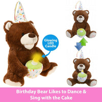 Make A Wish Happy Birthday Singing Bear Musical Teddy