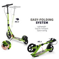 
              HOMCOM Teens Adult Kick Scooter Fold Adjust 14+ w/ Dual Brake System
            