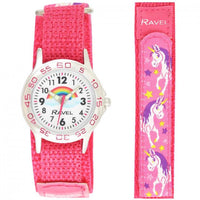 
              Ravel Children Velcro Nylon Watch Available Multiple Colour & Design R1507
            