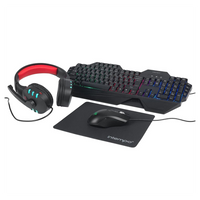 
              Intempo Quest Gaming Set, Backlit Keyboard, Microphone Headset, Precision Mouse & Mousepad, LED Lights, USB - Black
            