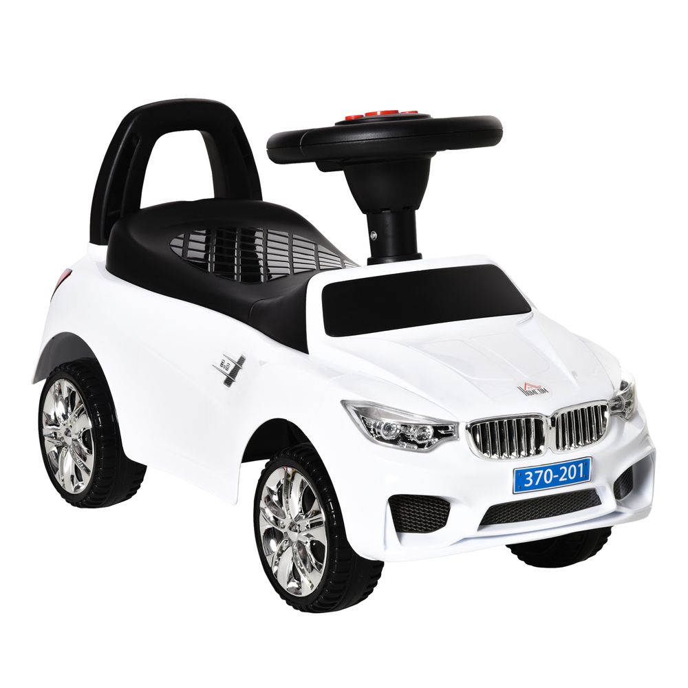 HOMCOM Ride on Car Baby Toddler Walker Foot to Floor Sliding Car Slider White