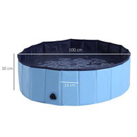 Pawhut Pet 100x30cm Swimming Pool Cat Dog Indoor Outdoor Bathing Foldable Inflate