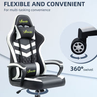 
              Vinsetto Racing Gaming Chair with Lumbar Support Gamer Office Chair Black White
            