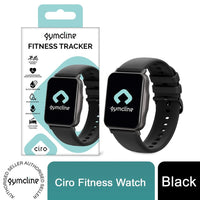 
              Gymcline Ciro Fitness Tracker w/ 25 Sports Modes & IP68 Water Protection, Black
            