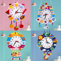 
              Kids DIY Cartoon Wall Clock Toys Non-woven Cloth Children Cognition Clocks Kindergarten Teaching Aid Toys Children's Gifts
            