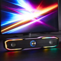 
              AKAI Bluetooth Gaming LED Soundbar, Colourful LED Light Effects, Bluetooth Connectivity For All Media Players- Games Consoles/Smart TVs, Black
            