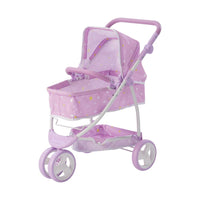 Olivia's Little World 2 in 1 Baby Doll Stroller Pram Foldable Purple OL-00010