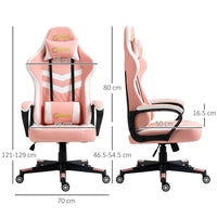 
              Vinsetto Racing Gaming Chair with Lumbar Support Gamer Office Chair Pink
            