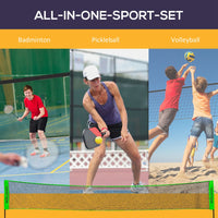 
              SPORTNOW Badminton Net Set, Height Adjustable Net for Pickleball, Volleyball
            