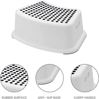 Child Foot Step Stool Anti-Slip Cover on Top For Children Practical Non-Slip Toilet Step for Toddlers Black