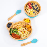 
              VINSANI BAMBOO PANDA BABY PLATE BOWL & SPOON SET
            