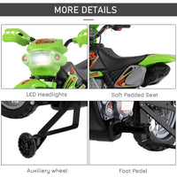 
              HOMCOM 6V Kids Electric Motorbike Motorcycle Ride On for 3-6 Years GREEN
            