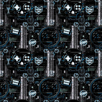 Arthouse Gaming Glitch Charcoal Blue Wallpaper 923900 - Childrens Kids Gamer