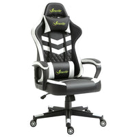 Vinsetto Racing Gaming Chair with Lumbar Support Gamer Office Chair Black White