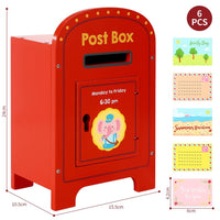 SOKA Wooden Post Box Cute Elephant Stamps and Mail Creative Pretend Play Toy