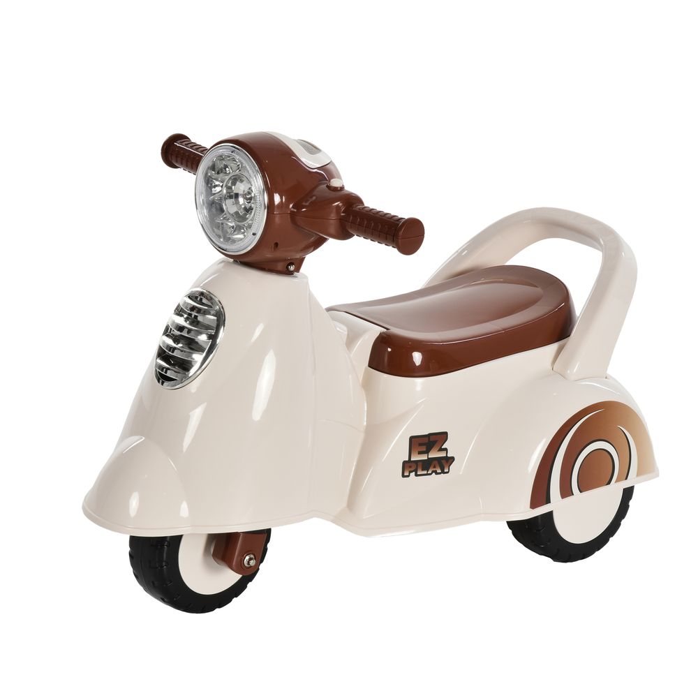 HOMCOM Baby Ride-On Car Pusher EZ Play Stroller Storage Lights Horn Music 3 Wheels