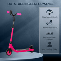 
              HOMCOM 120W Electric Scooter with Battery Level Display Rear Break PINK
            