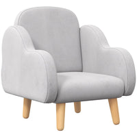 
              Cloud-Shaped Toddler Armchair, Kids Mini Chair for Playroom, Bedroom - Grey
            