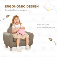 HOMCOM Kids Mini Sofa Toddler Chair Children Armchair for Bedroom Playroom Brown