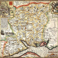 Hampshire Historical Map 1000 Piece Jigsaw Puzzle (1610)