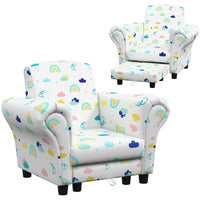 
              AIYAPLAY 2 Piece Kids Sofa Set with Cloud Design, for Nursery, White
            