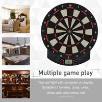 Electronic Dartboard LED Digital Score 27 Games with 12 Soft Darts Ready-to-Play