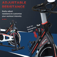 HOMCOM 8kg Flywheel Exercise Racing Bicycle Cardio Adjustable Resistance LCD