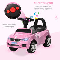 HOMCOM Ride on Car Baby Toddler Walker Foot to Floor Sliding Car Slider Pink