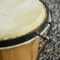 
              Wooden Bongo Drum Set w/ Sheepskin Drum Head 7.75" & 7" Tuning Wrench HOMCOM
            