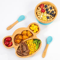 
              VINSANI BAMBOO MONKEY BABY PLATE BOWL & SPOON SET
            