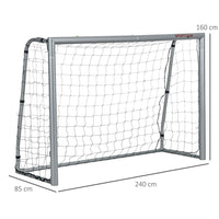 
              SPORTNOW 8ft x 5ft Football Goal, Simple Set Up Football Training Net
            