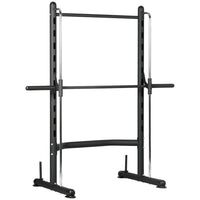 
              HOMCOM Adjustable Squat Rack with Pull Up Bar and Barbell Bar for Home Gym
            