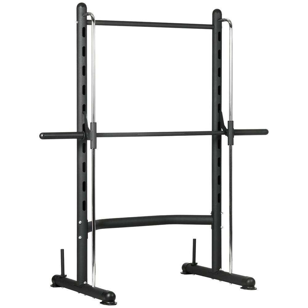 HOMCOM Adjustable Squat Rack with Pull Up Bar and Barbell Bar for Home Gym