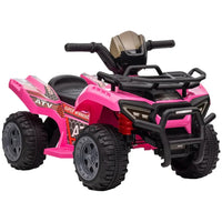 HOMCOM Kids Ride-on Four Wheeler ATV Car with Music for 18-36 months PINK