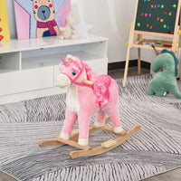 
              HOMCOM Kids Rocking Unicorn Ride-On Horse Moving Mouth Tail Sounds 36-72 Months
            