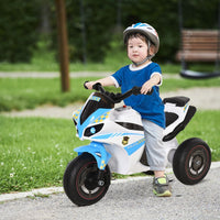 HOMCOM Kids Ride-On Police Bike 3-Wheel Vehicle with Music Lights 18-36 Months