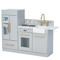 
              Teamson Kids Large Wooden Kitchen Toy Play Kitchen With Ice Maker TD-12302A
            