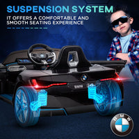 BMW i4 Licensed 12V Kids Electric Ride-On with Portable Battery Black