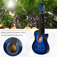 
              HOMCOM Beginner Acoustic Electric Cutaway Guitar Kids Guitar and Junior Guitar
            