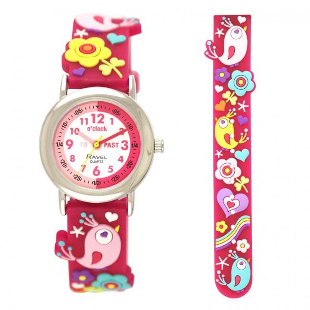 Ravel Children Girls 3D Cartoon Time Teacher Watch Summer Tweets R1513.92