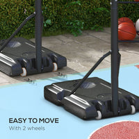 
              SPORTNOW 2.35-3.05M Basketball Hoop and Stand with 6-Level Height and Wheels
            